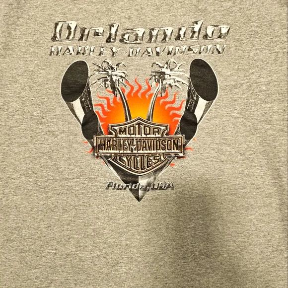 Harley-Davidson T-Shirt in Large.  GRAY - Picture 6 of 6